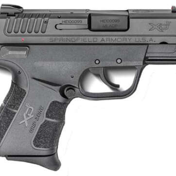 Springfield, XDE Compact, 45 ACP, 3.3" Barrel Ambi Safety, Fiber Optic Front Sight Combat Rear Sight, 1-6Rd & 1-7Rd Mag - Handsguns | American Guns & Ammo