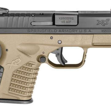 Springfield XDS 45 ACP, 3.3" Barrel Flat Dark Earth Finish, Fiber Optic Front Sight, 6Rd Mag - Handsguns - American Guns & Ammo