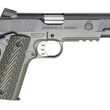 Springfield, Loaded 1911, 45 ACP, 5" Match Barrel, OD Armory Kote Frame Night Sights, Ambi Safety, G-10 Grips, 7Rd Mag - Handsguns - American Guns & Ammo