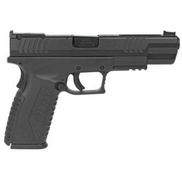 Springfield XDM 10MM, 5.25" Barrel, Fiber Optic Front and Adjustable Rear Sights, 3x15rd Mags - Handsguns | American Guns & Ammo