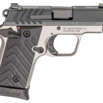Springfield 911, .380 ACP, 2.7" Barrel, 7rd, Tritium Night Sights, Black Slide, Titanium Gray Frame - Handsguns - American Guns & Ammo