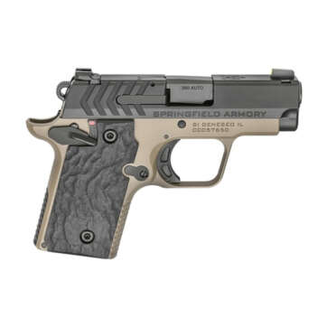 Springfield 911 Micro Compact 380ACP 2.7" Barrel, Alloy Frame, Desert Flat Dark Earth Cerakote, 1-6Rd & 1-7Rd Mag, Night Sights - Handsguns | American Guns & Ammo