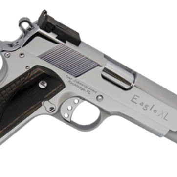 Iver Johnson 1911 Eagle XL Long Slide 70 Series 45 ACP, 6" Barrel, Walnut Grip, Chrome Steel Frame, Chrome Slide, 8rd - Handsguns | American Guns & Ammo