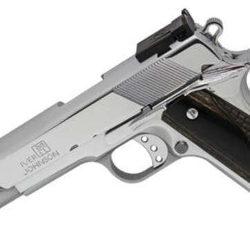 Iver Johnson 1911 Eagle XLC Ported 45 ACP, 6", High Polished Chrome, Ported Long Slide, Diamondwood Walnut Grip, 8rd - Handsguns | American Guns & Ammo