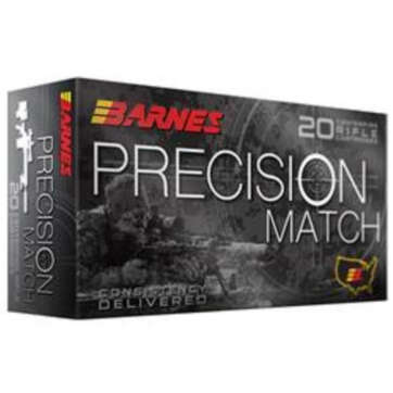 Barnes Precision Match 5.56mm Nato 69gr, Open Tip Match, Boat Tail, 20rd Box - Competition Guns | American Guns & Ammo