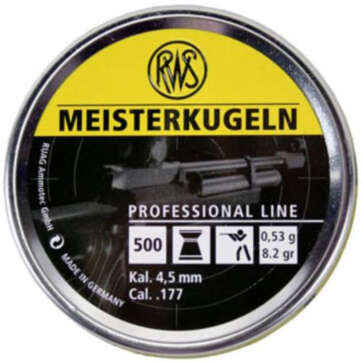 RWS Meisterkugeln Pellets .177 Flat Nose Pellets 500/Box - Air Guns & BB Guns | American Guns & Ammo