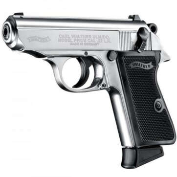 Walther PPK/S .22 L.R. 3" Barrel Nickel 10 Round, 1 Mag - Handsguns | American Guns & Ammo
