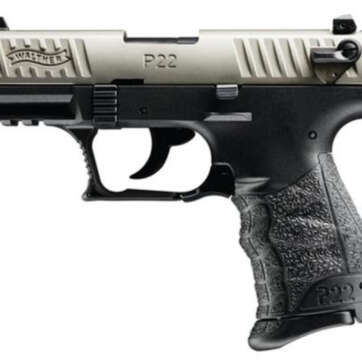 Walther Model P22 .22Lr 3.4 Inch Threaded Barrel Nickel Finish Picatinny Rail 10 Round - Handsguns - American Guns & Ammo