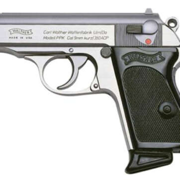 Walther PPK .380 ACP 3.3" Barrel Stainless Finish 6 Round, 2 Mags - Handsguns - American Guns & Ammo