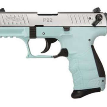 Walther P22QD .22LR 3.42" Threaded Barrel Angel Blue Finish Picatinny Rail 10rd Mag - Handsguns | American Guns & Ammo