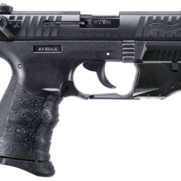 Walther P22 QD, .22 LR, 3.42" Barrel, Red Laser, Black, 10rd - Handsguns - American Guns & Ammo