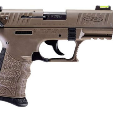 Walther P22 QD, .22 LR, 3.42" Barrel, 10rd, Manual Safety, Flat Dark Earth - Handsguns | American Guns & Ammo