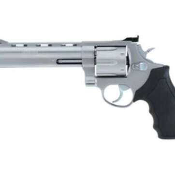 Taurus 44 44 Rem Mag, 6.5" Ported Barrel, Rubber Grip, Matte Stainless, 6rd - Handsguns | American Guns & Ammo