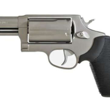 Taurus Judge 45/410, Matte Stainless 410 Ga(2 1/2")/45 LC/3" Barrel/Fiber Optic Sight - Handsguns | American Guns & Ammo