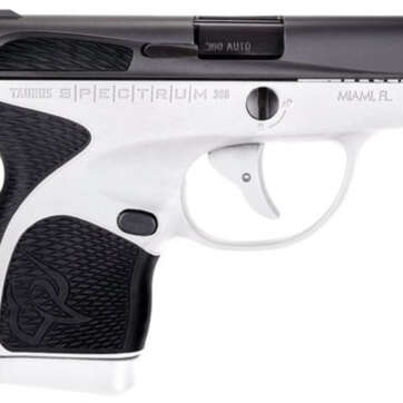 Taurus Spectrum, .380 ACP, 2.8" Barrel, 7rd, White Frame, Black Grip - Handsguns - American Guns & Ammo