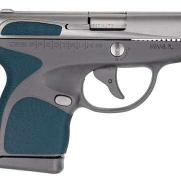Taurus Spectrum 380 380ACP, 2.8" Barrel, SS, Indiglo Blue Overmold, 6rd/7rd Mags - Handsguns | American Guns & Ammo