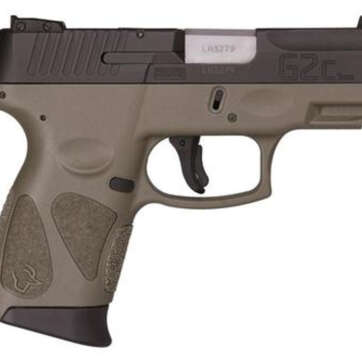 Taurus G2C, 9mm, 3.26" Barrel, 12rd, Black Slide, OD Green - Handsguns - American Guns & Ammo