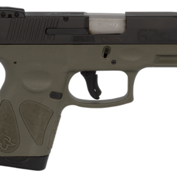 Taurus, G2S, Semi-automatic, Sub Compact Pistol, 9mm, 3.25" Barrel, Polymer Frame, Black/OD Green Finish, Adjustable Sights, 7Rd, 2 Magazines - Handsguns | American Guns & Ammo