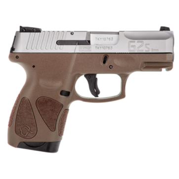 Taurus G2S Slim 9mm 3.25" Barrel Brown Polymer Grip, SS Slide 7rd Mag - Handsguns | American Guns & Ammo
