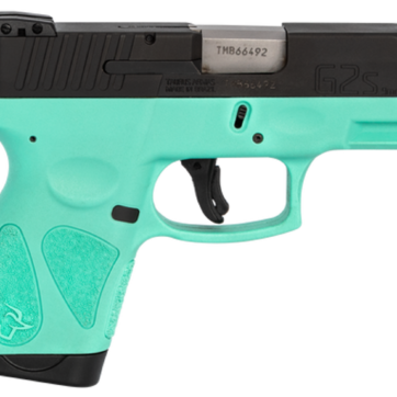 Taurus G2S, 9mm, 3.26" Barrel, 7rd, Black Slide, Cyan - Handsguns | American Guns & Ammo