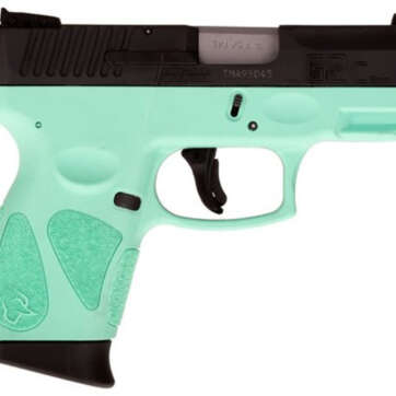 Taurus, G2C2C, Double Action Only, Compact Pistol, 9mm , 3.2" Barrel, Polymer Frame, Cyan Polymer Frame, Black Slide, Adjustable Sights, 12Rd, 2 Magazines - Handsguns - American Guns & Ammo