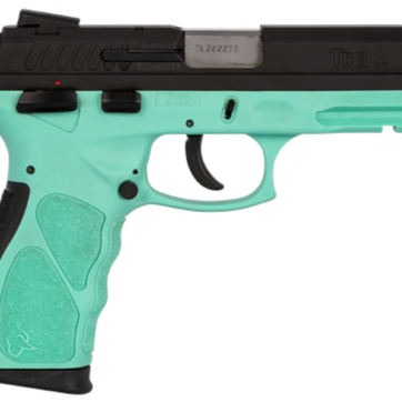Taurus TH9 Compact, 9mm, 13rd/17rd, Black Slide, Cyan POlymer Frame - Handsguns | American Guns & Ammo