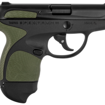 Taurus Spectrum 380 ACP, 2.8" Barrel, Black, Green Overmold, 6rd - Handsguns | American Guns & Ammo