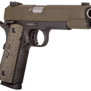 Taurus 1911, .45 ACP, 5" Barrel, 8rd, Brown CZ Grip, OD Green - Handsguns | American Guns & Ammo