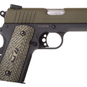 Taurus 1911 Officer, .45 ACP, 3.5" Barrel, 6rd, Green Slide, Black - Handsguns | American Guns & Ammo