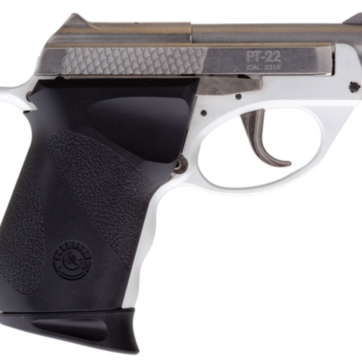 Taurus PT22, Sub-Compact, 22 LR, 2.8" Barrel, Polymer Frame, White/Stainless Finish, 8Rd, 1 Magazine - Handsguns | American Guns & Ammo