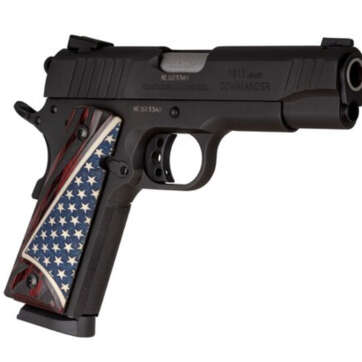 Taurus 1911 Commander, 45 ACP, 4.25" Barrel, 8rd, Rosewood W.Bonded Ivory Flag Grips - Handsguns | American Guns & Ammo