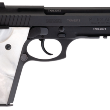 Taurus PT92 Full Size, 9mm, 5" Barrel, Steel Frame, Black, Pearl Grips, 17Rd, 2 Magazines - Handsguns | American Guns & Ammo