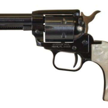 Heritage Rough Rider Single Action Army 22LR/22WMR, 3.5" Barrel White Mother of Pearl Grips 6Rd, Bird's Head Grip - Handsguns | American Guns & Ammo