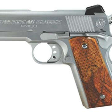 American Classic Amigo 1911, 45 ACP, 3.5", 7rd, Hardwood Grips, Hard Chrome - Handsguns - American Guns & Ammo