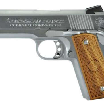 American Classic 1911 Compactt Commander 45 ACP 4.3" Barrel, Hardwood Hard Chrome, 7rd - Handsguns | American Guns & Ammo