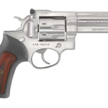 Ruger GP100 .357Mag 4.2" Barrel SS Finish Fiber Optic Front Sight Adjustable Rear Sight 7rd - Handsguns | American Guns & Ammo
