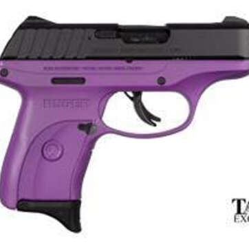Ruger EC9S Purple Cerakote Compact, 9MM, 3.1" Barrel Thumb Safety, Fixed Sights 7rd Mag TALO - Handsguns | American Guns & Ammo