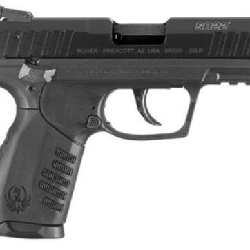 Ruger TALO SR22, Semi-automatic, 22 LR, 3.5" Barrel, Polymer Frame, Black, 3 Dot Adjustable Sights, 2 Magazines, 10Rd - Handsguns | American Guns & Ammo