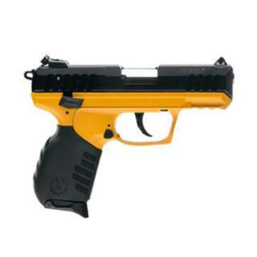 Ruger SR22, 22LR, 3.5", 10rd, Black/Yellow Finish - Handsguns - American Guns & Ammo