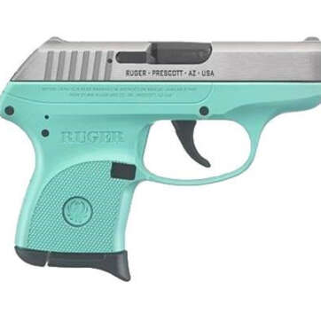 Ruger LCP .380 ACP, 2.75", 6rd, Turquoise Frame, Stainless Steel Slide - Handsguns - American Guns & Ammo