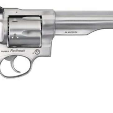 Ruger Redhawk, .44 Mag, 7.5" Barrel, 6rd, Satin Stainless, Wood Grips - Handsguns | American Guns & Ammo