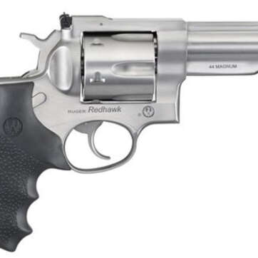 Ruger Redhawk, .44 Mag, 4.2" Barrel, 6rd, Satin Stainless, Hogue Grips - Handsguns | American Guns & Ammo