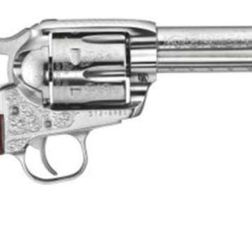 Ruger Vaquero Engraved Frame and Barrel, 45Colt 5''5" Barrel, Diamond Wood Grips - Handsguns | American Guns & Ammo