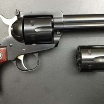 Ruger Blackhawk Flattop .357 Mag/9mm, 5.5", 6rd, Two Cylinders, Wood/Blued - Handsguns | American Guns & Ammo