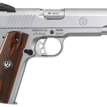 Ruger SR1911, 45 ACP, Novak Sights, SS, Wood Grips - Handsguns | American Guns & Ammo