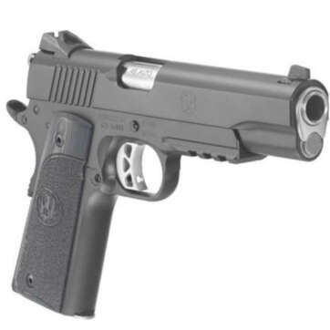 Ruger SR1911 45 ACP, 5", 8rd, G10 Grips, Rail, Black Nitride Finish - Handsguns - American Guns & Ammo