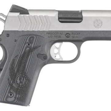 Ruger SR1911 Officer 9mm 3.6" Barrel Stainless Steel Novak Sights G-10 Grip 10rd Mag - Handsguns - American Guns & Ammo