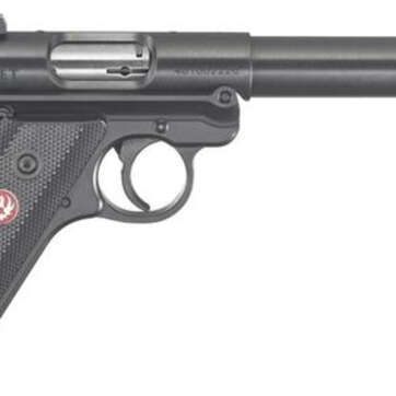 Ruger Mark IV Pistol, 22LR, 5.5", Black Synthetic, Blued, 10rd, Adjustable Sights - Handsguns | American Guns & Ammo