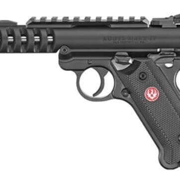 Ruger Mark IV Lite .22 LR, 4.4" Barrel, Black Checkered Grips, Black, 2 x 10rd Mag - Handsguns | American Guns & Ammo