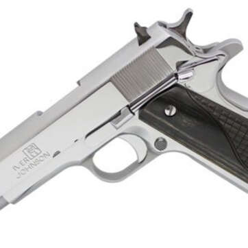 Iver Johnson 1911 A1 Government, .38 Super, 5" Barrel, 9rd, Diamondwood Grip, Stainless - Handsguns | American Guns & Ammo